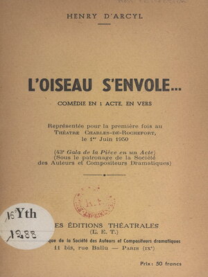 cover image of L'oiseau s'envole...